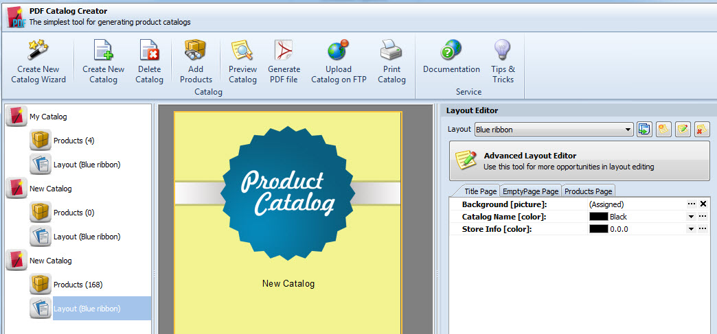 catalog layout