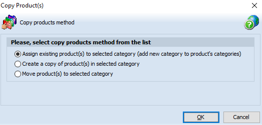 Copy product method